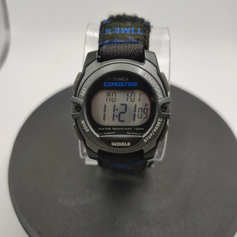 Vintage 2008 Timex Expedition INDIGLO Mens Military Digital Quartz Watch‎